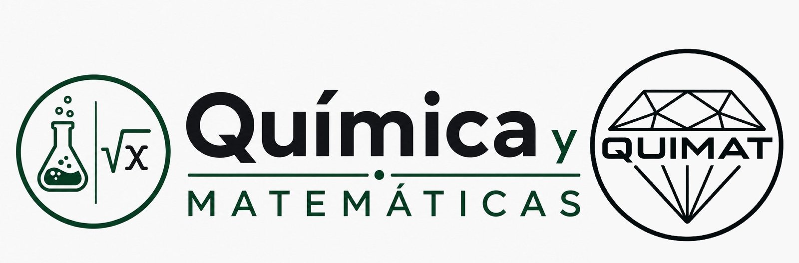 Logo de química y matemáticas con icono